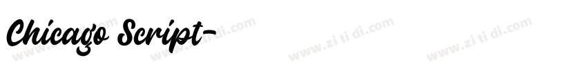 Chicago Script字体转换 Chicago Script字体转换